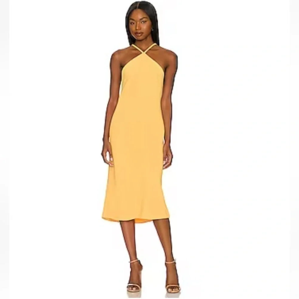 Amanda Uprichard x Revolve Melonie Dress in Citron NWOT - Picture 2 of 10